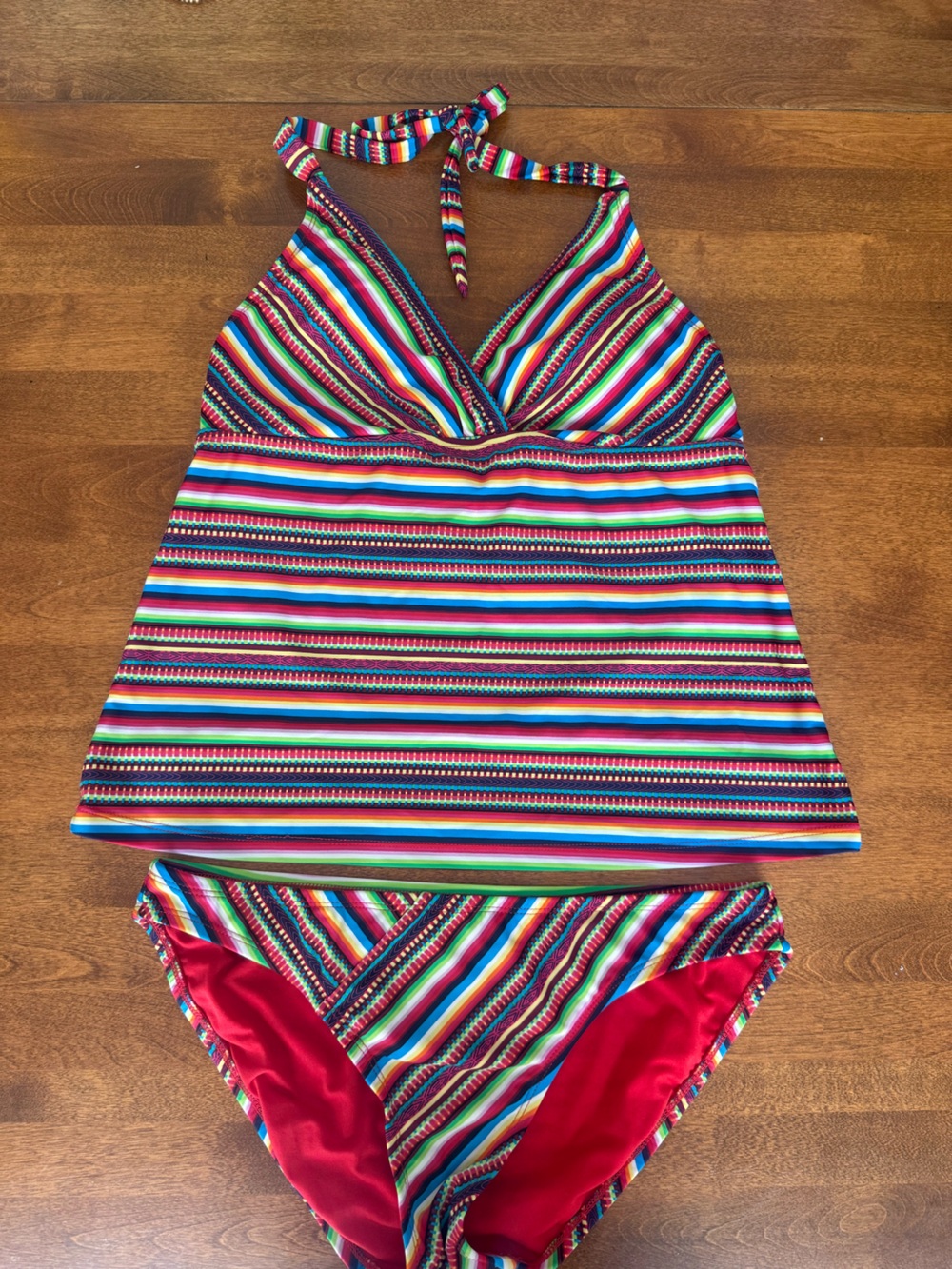 Mossimo Supply Co. Women’s Multicolor Striped Tankini Swim Set